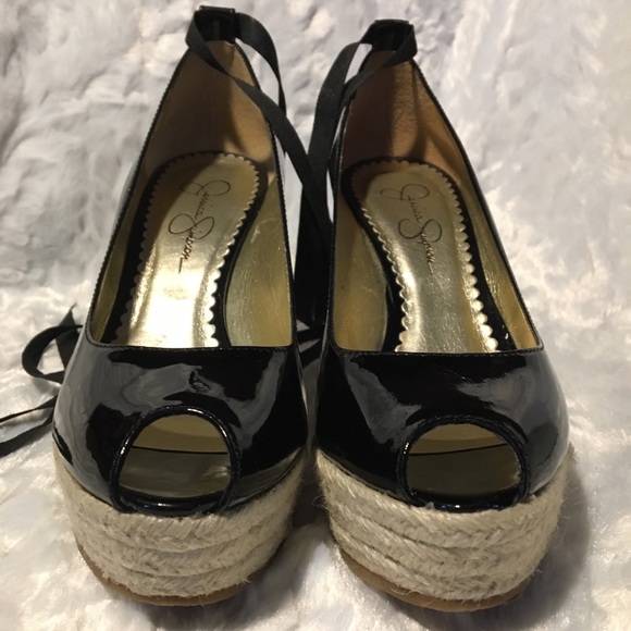 JESSICA SIMPSON JANEY WEDGE JUTE ESPADRILLES SZ 8M - Picture 3 of 7